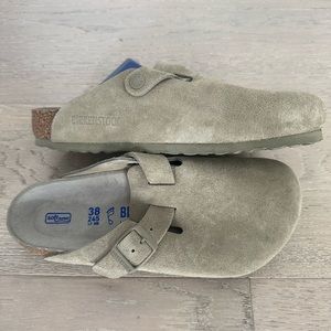 Birkenstock Boston - Faded Khaki - Size 38
